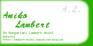 aniko lambert business card